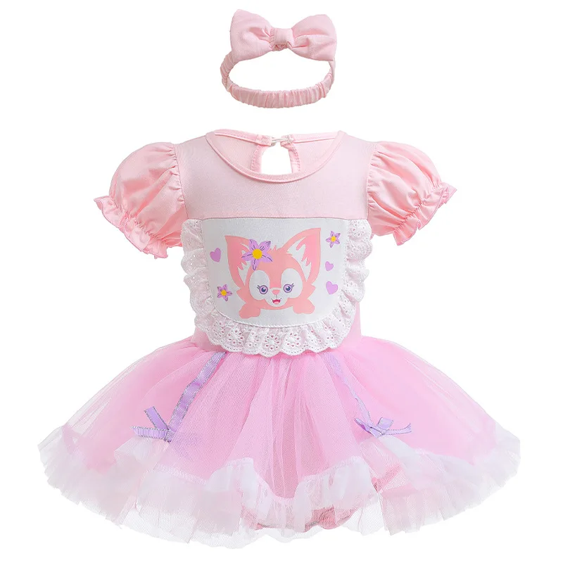 Newborn Baby Clothes Baby Girl Romper Tutu Cute Cartoon Frozen Elsa Belle Princess Dress First Birthday Dresses Roupa De Bebe