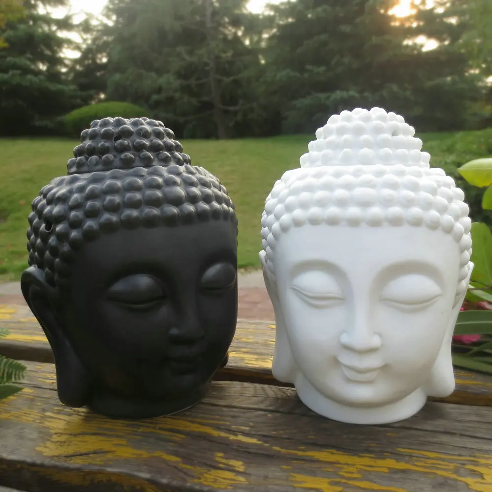 Home Decoration Aroma Oil Ceramic Buddha Candle Holders Essential Oil Incense Base Lavender Assuaging Scent