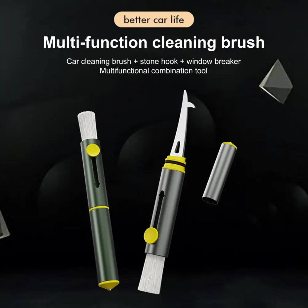 Car AC Outlet Cleaning Brush Retractable Encryption Brush Soft Bristles Deep Cleaning Car Car Interior Cleaning Brush for Car