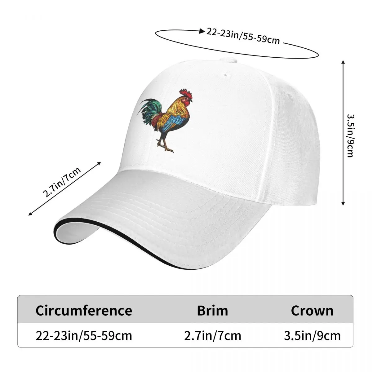 I Love My Chicken Baseball Cap Colored Rooster Print Casual Couple Men Trucker Hat Design Hunting Camping Hot Sale Snapback Cap