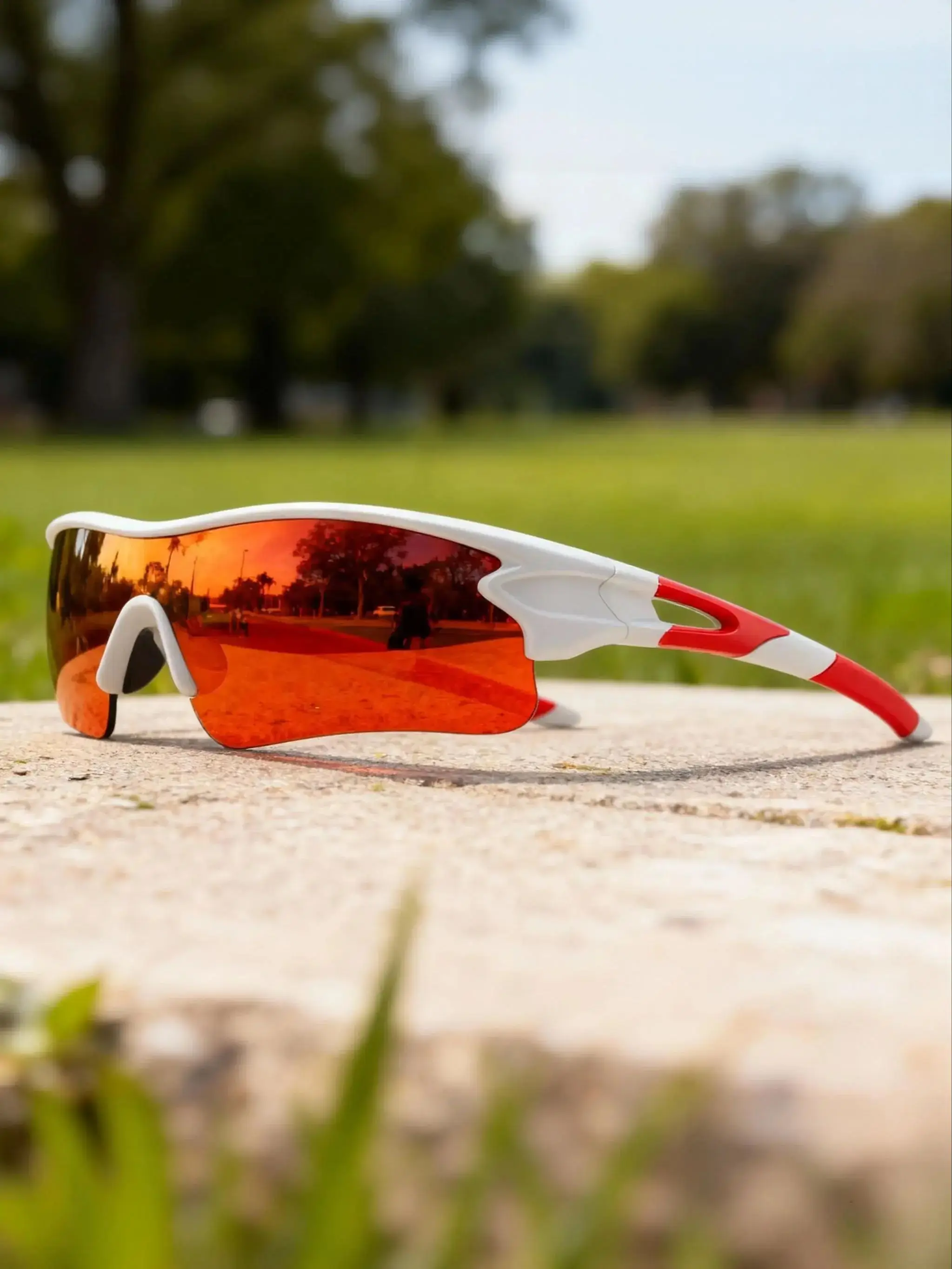 AliExpress VEGUEROS New Fashion Colorful Sports Sunglasses - One-Piece Wraparound Lens, UV400 for Running, Cycling & Outdoor
