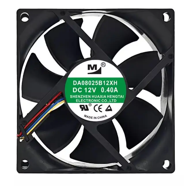 New Cooler Fan for DA08025B12XH 12V 0.40A 8025 8cm Chassis Cabinet Variable Frequency Cooling Fan 80*80*25MM