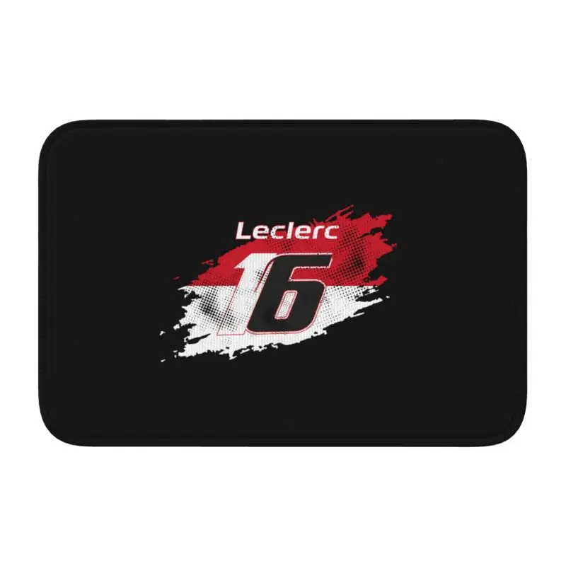 Custom Charles Leclerc Sport Car 16 Doormat Anti-Slip Bathroom Kitchen Welcome Mat Toilet Floor Door Entrance Carpet Rug Footpad