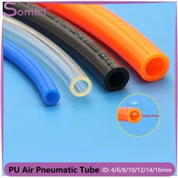 Tuyau flexible en PU haute pression, pièces pneumatiques, tuyau de compresseur, eau, air, gaz, 2 m, 5 m, 10m, diamètre 2,5mm, 4mm, 5mm, 6mm, 6.5mm, 8mm, 10mm, 12mm, 14mm, 16 mm