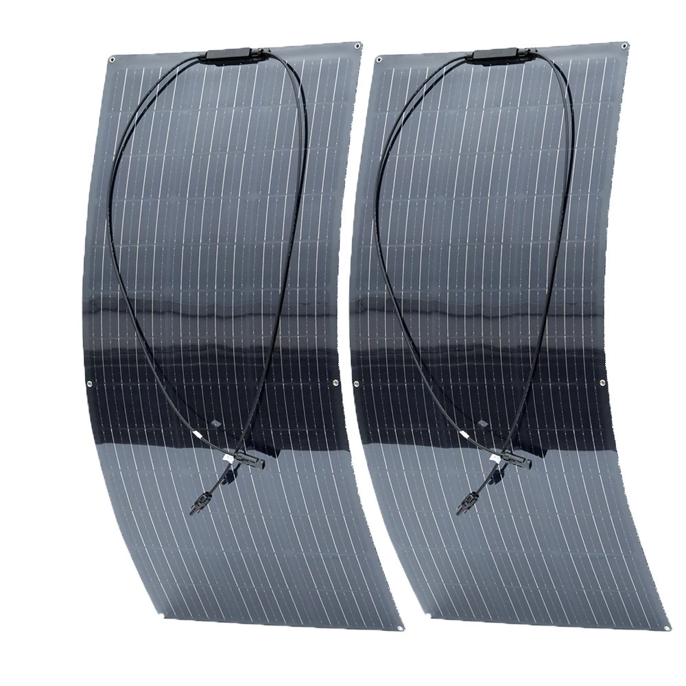 Bougang Solar Panels neue halb flexible Solar panel Balkon Photovoltaik PV 1500W 600W 450W 300W 150W 12 Volt | ip67 | Klasse a Zellen | Haustier PET |ETFE Solar Panels