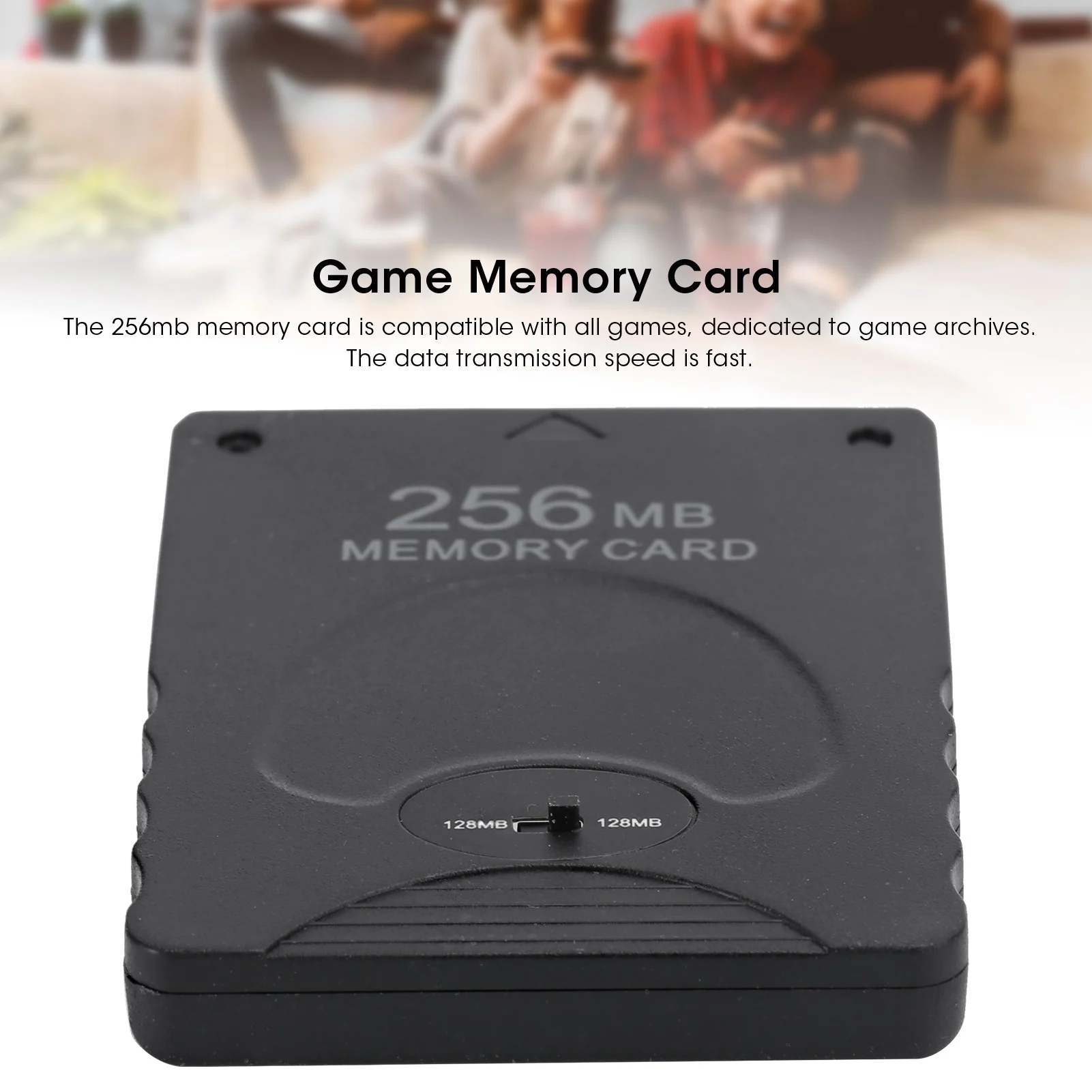 Cartão de memória portátil do jogo Memory Card Data Console Acessório para PS2 2, 256MB