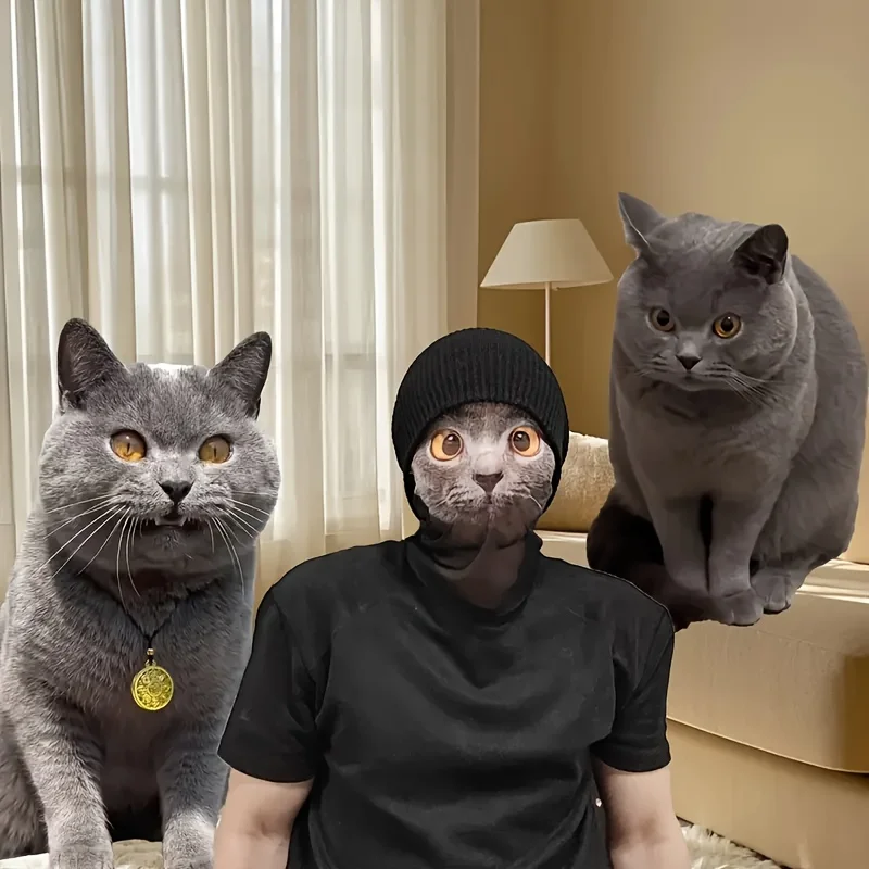 Super Cute Cat Mask – Soft Material, Perfect for Pet Lovers to Wear During Halloween, Valentine's Day, and Carnival Celebrations
