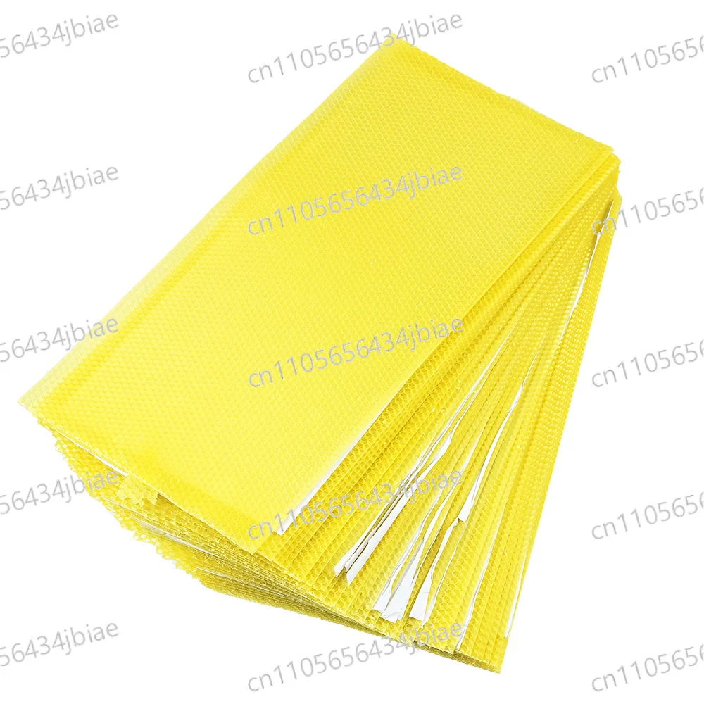 Matériel de nidification pour abeilles Golden Bee, feuilles de cire d'abeille 90% cire, 30 pièces, fondations de nidification pour abeilles, fournitures d'apiculture 41,5x19,5x0,3cm