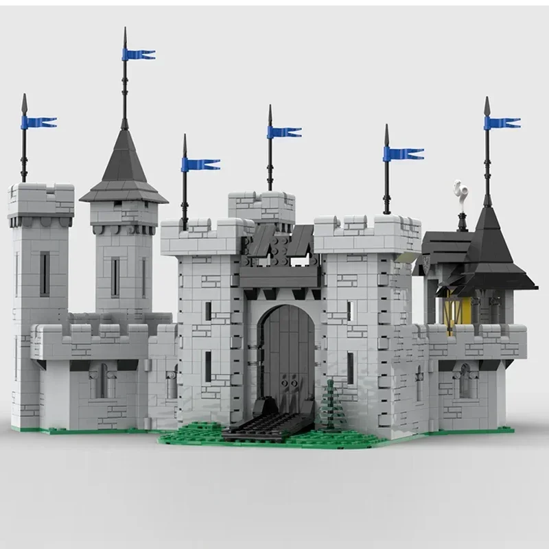 Medieval Street View Model MOC Building Bricks Ancient Castle Fortress Modular Technology Gift Holida Assemble Children Toy Suit