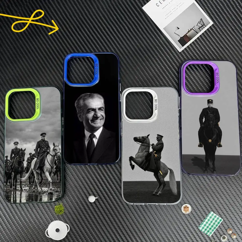 

Mohammad Reza Pahlavi Iran Phone Case For IPhone 17,16,15,14,13,12,Pro MAX Black Matte Shockproof Cover