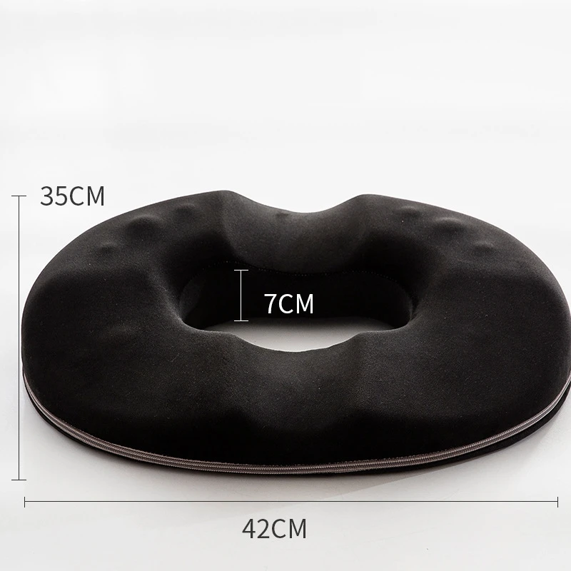 Memory Foam Seat Cushion For Office Chair Thickened Slow Rebound Hemorrhoid Pain Relief Padded Ergonomic Back Support