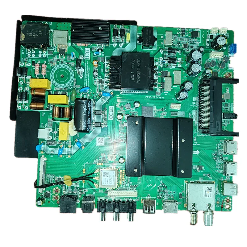 

P150-2874V6.0 Network WiFi 4K TV motherboard, physical photo, tested well for AKAI 135v-150v 530m 80w