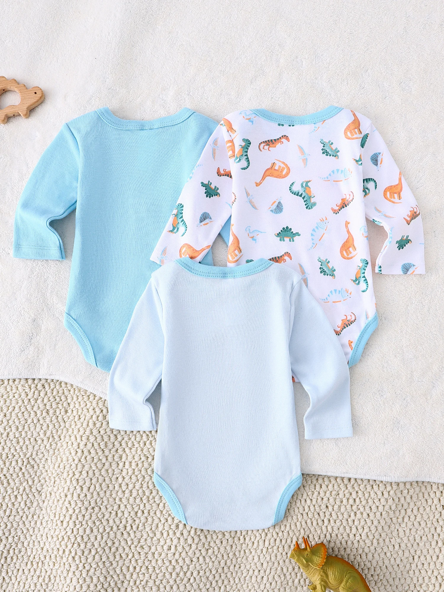Baby boy clothes 3PCS Baby boy onesie  New style Spring/Autumn long-sleeved onesie Cotton fabric Suitable for 0-9months