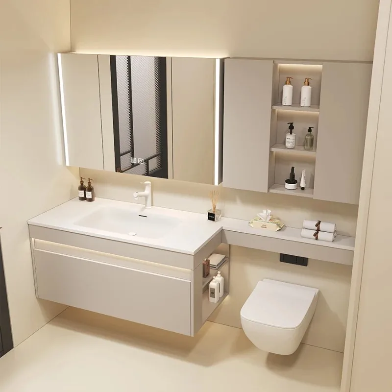 

Integrated , bathroom cabinet, combined toilet, extended face wash, hand basin, washstand.