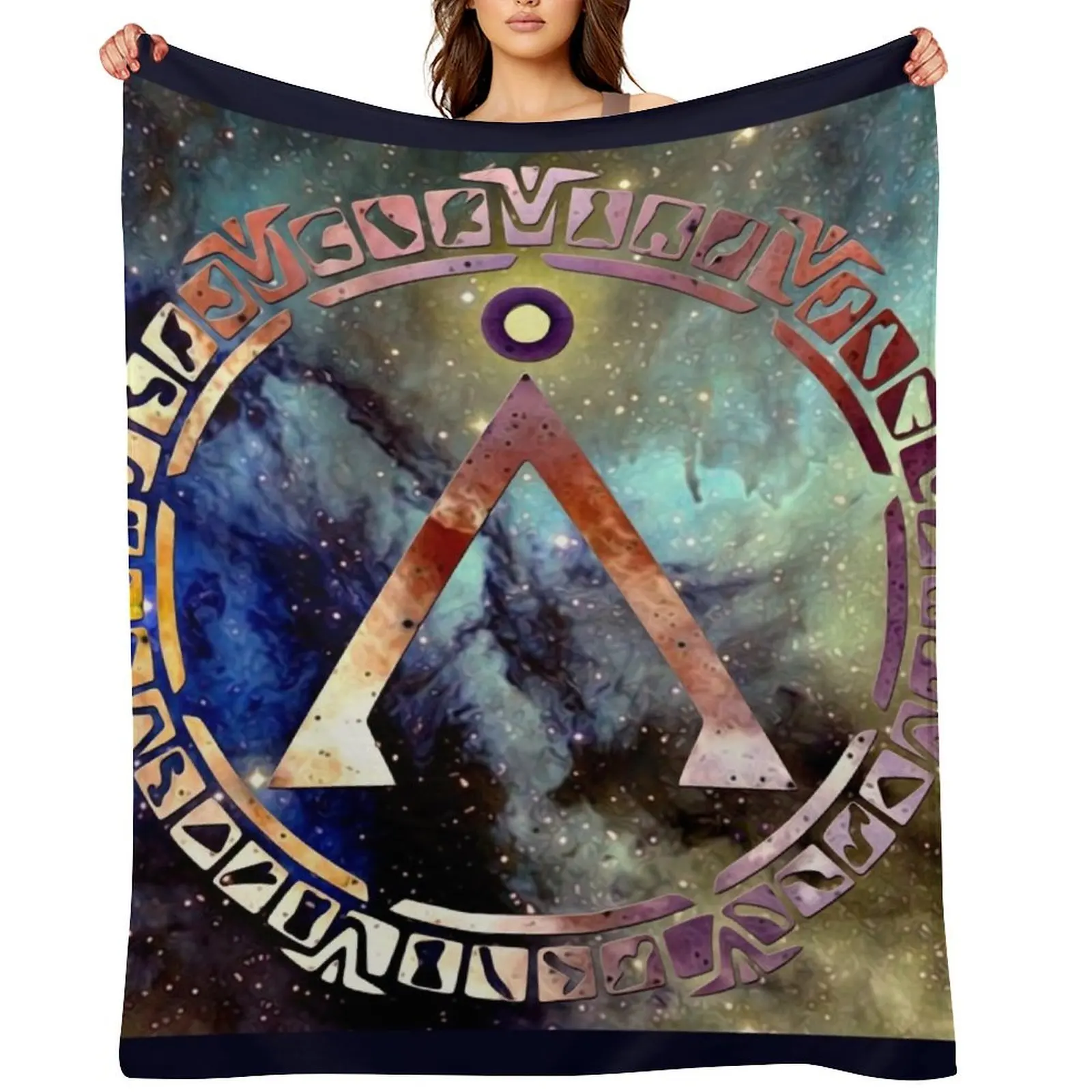 

Stargate 2-A Throw Blanket Flannel Fabric Plaid Retros heavy to sleep Blankets