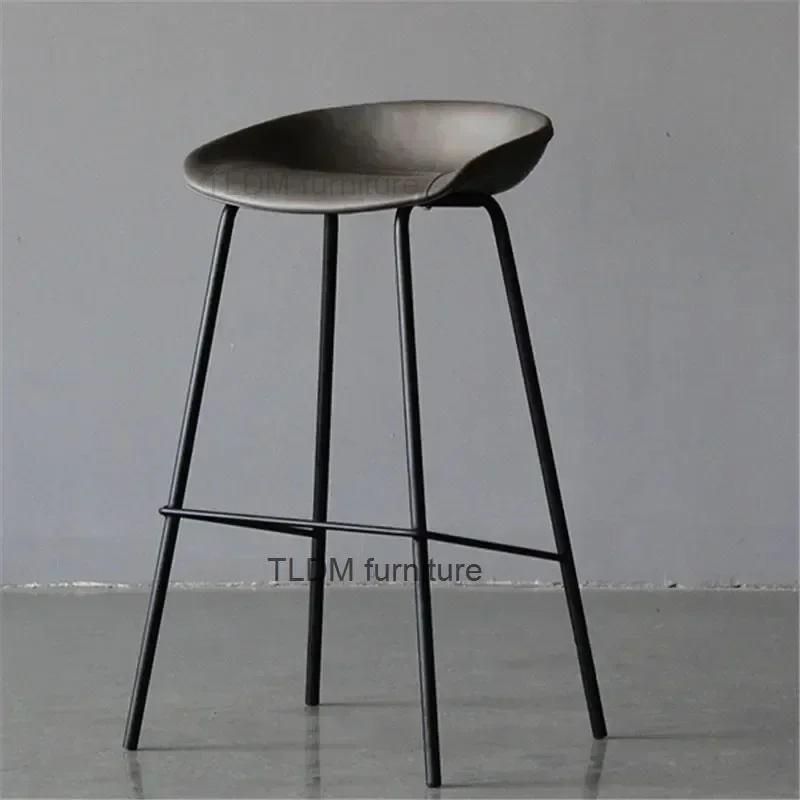 

Modern Minimalist Bar Chairs Bar Furniture Wrought Iron Industrial Style Commercial Cafe Designer High Stools Retro Bar Chair