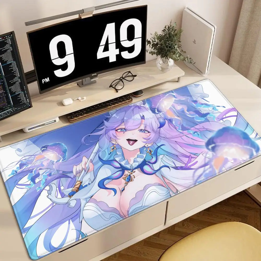 لوحة ماوس كانتريلا لعبة Wuthering Waves Mousepad مكتب مكتب الوسادة ملحقات ألعاب الكمبيوتر غرزة حافة المطاط لوحة المفاتيح حصيرة