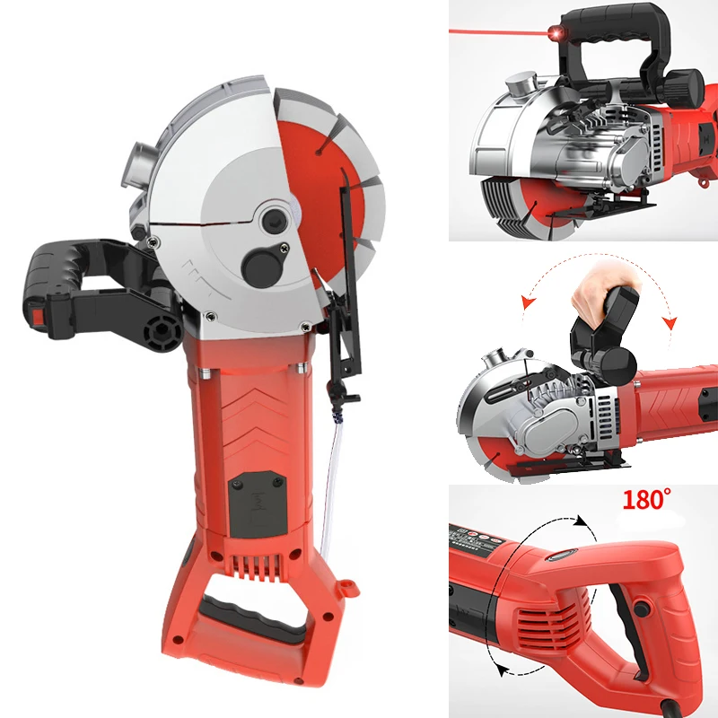 

Электрический ручной штроборез KCJ-001 220В с лазерной направляющей для кирпичных стен и бетона, профессиональный инструмент для резки