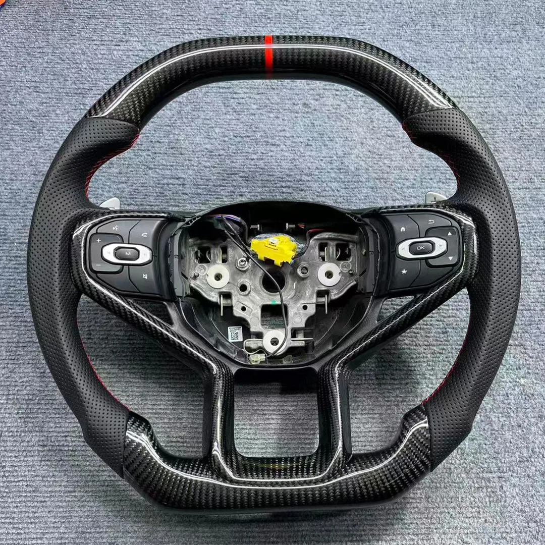 

Спортивный руль из 100% настоящего карбона и кожи для Haval H6, H6S, GT Performance, тюнингованный, на заказ