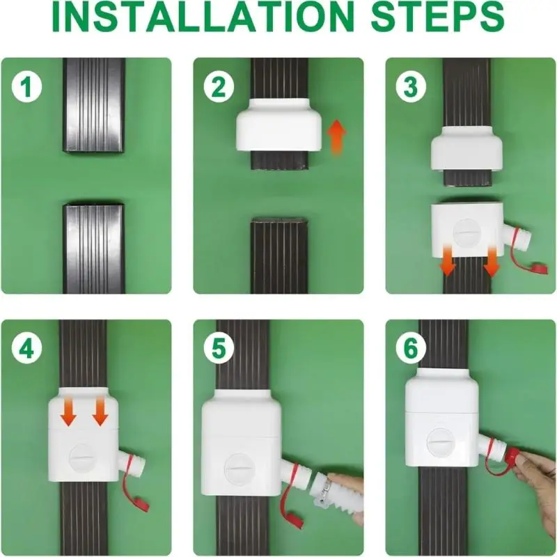 Downspout Diverter with Adjustable Valves Efficient Rainwater Management Tool J0MC