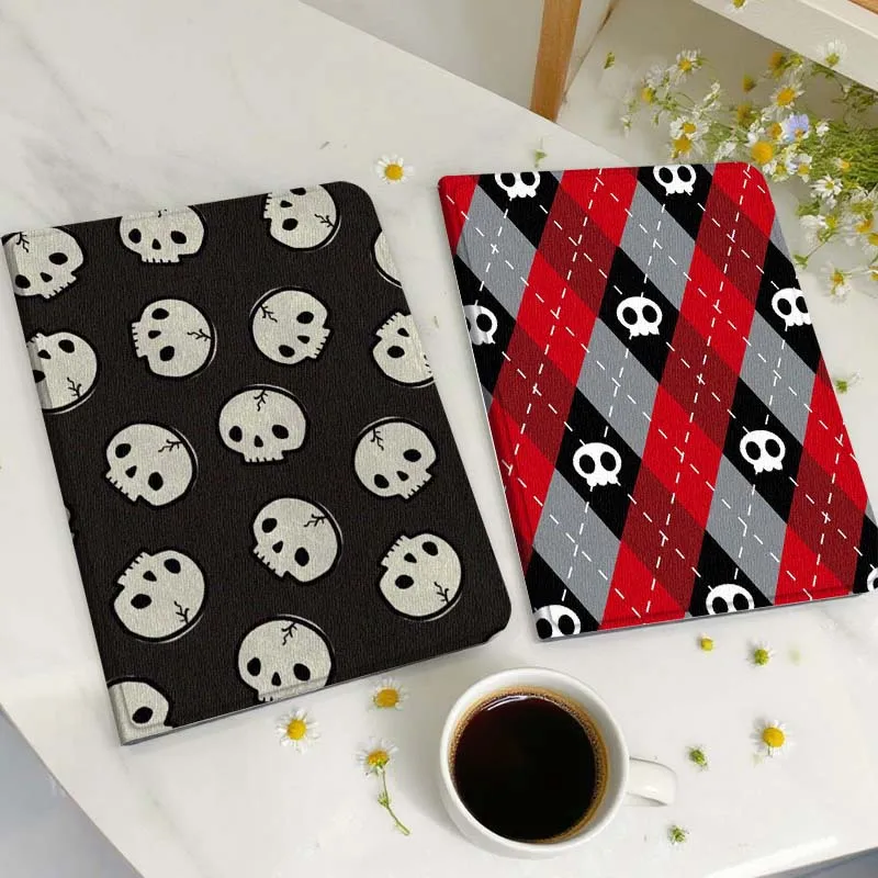 

Cartoon Skull Pattern Fabric Gift Tablet Case For Huawei Honor MatePad MediaPad Air 5 6 7 11 V6 V7 V8 V9 X9 X8 T10 T10s C5e T5