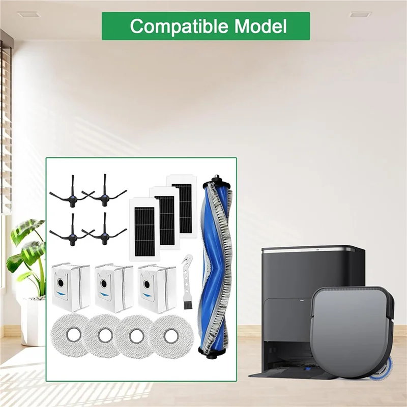 

3 Set For Ecovacs Deebot X5 Omni / X5 Pro Vacuum Cleaner Main Side Brush Hepa Filter Mop Cloth Dust Bags-Best Selling