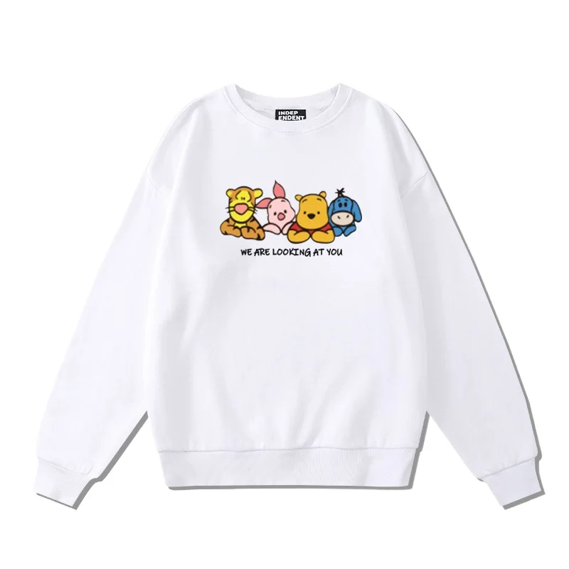 New Pooh Bear Cute Little Bear Women's Hoodie Women's Round Neck Top Couple's Casual Hoodie Couple Round Neck Top Fashio Clothes