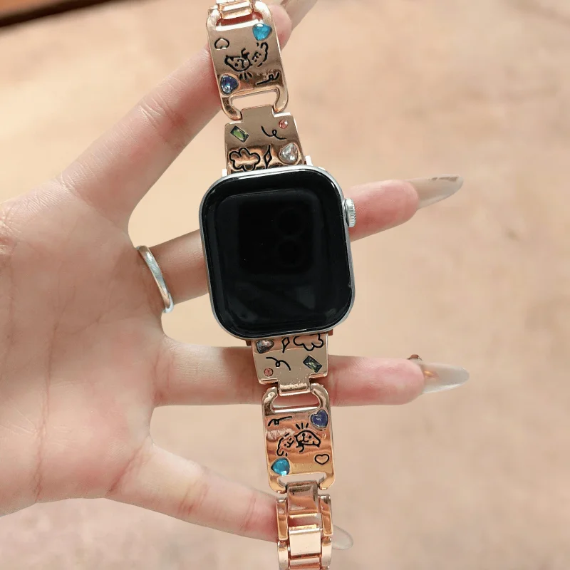 

Новый минималистичный металлический ремешок, совместимый с ремешками iWatch 38 мм, 40 мм, 41 мм, 42 мм, 44 мм, 45 мм, 49 мм. Модный ремешок.