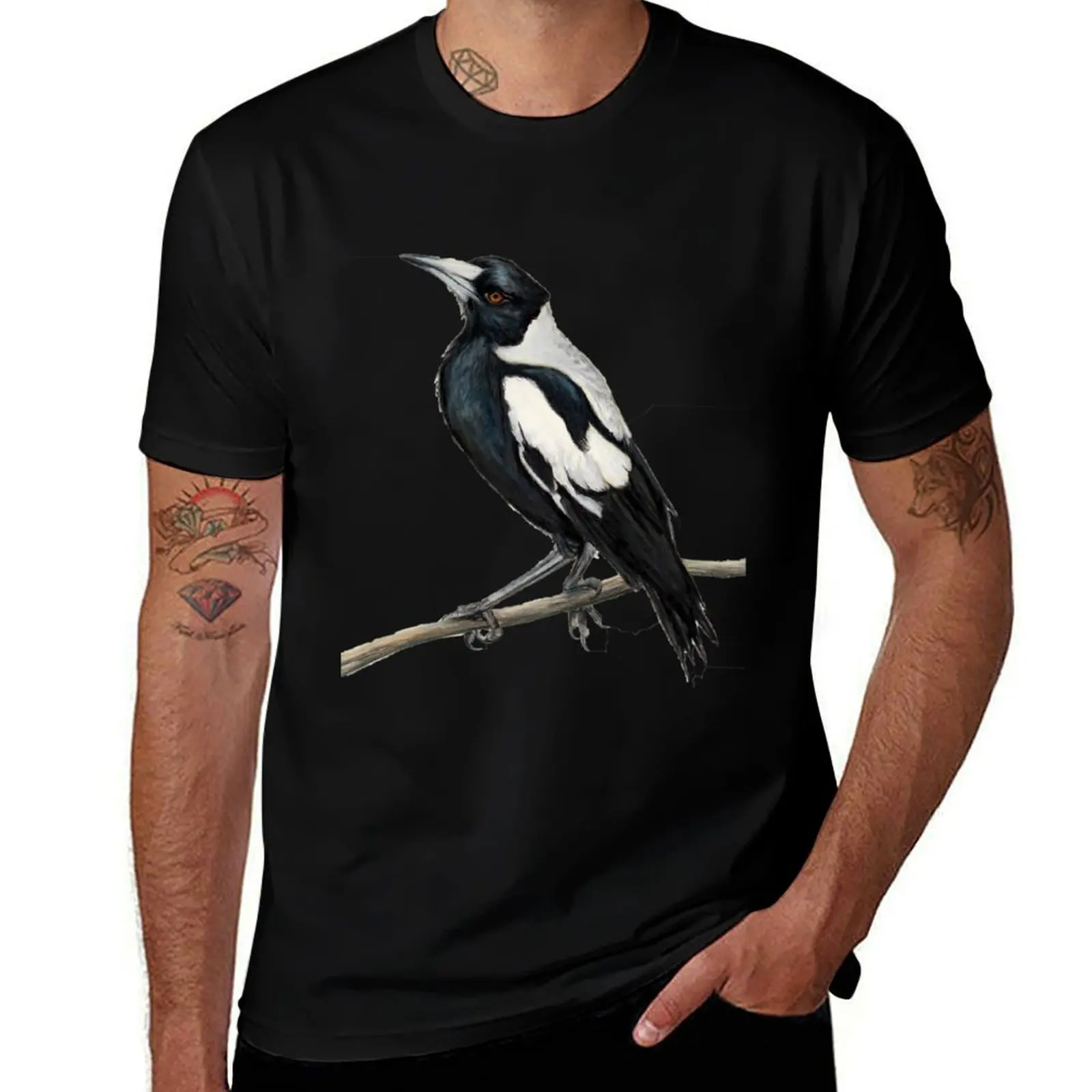 

The Australian Magpie\t T-Shirt graphic t shirts Short sleeve tee custom t shirt sublime sweat shirts, men