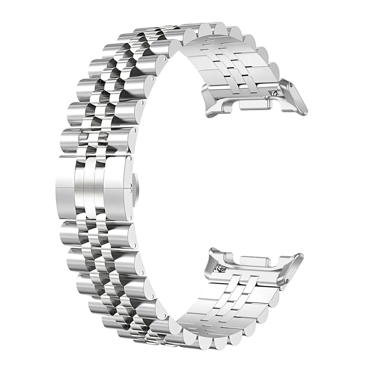 For Samsung Galaxy Watch8/8 Classic Butterfly Buckle Five-Ball Steel Strap Stainless Steel Metal Watches Strap