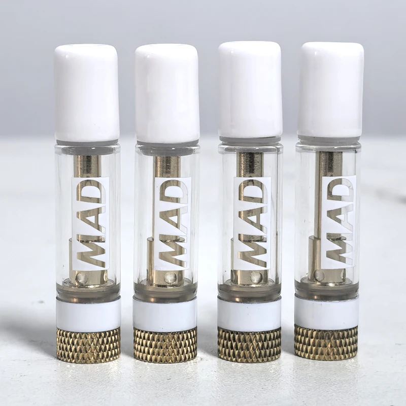 10-50pcs MAD Labs Vape Cartridges Carts Atomizers 0.8/1.0ml Ceramic Coil Vaporizer Tank for 510 Thread Vape Pens E Cigarettes