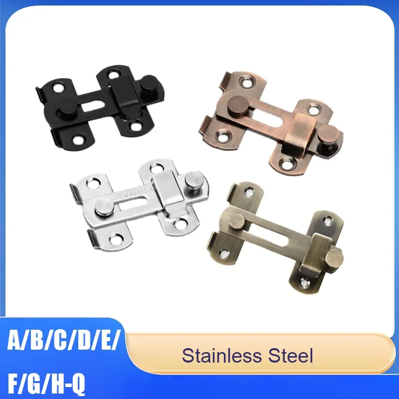 

1Pcs 90 180-Degree Stainless Steel Door Bolt Safety Right-Angle Latch Sliding Door Lock Silent Door Clasp Padlock Buckle