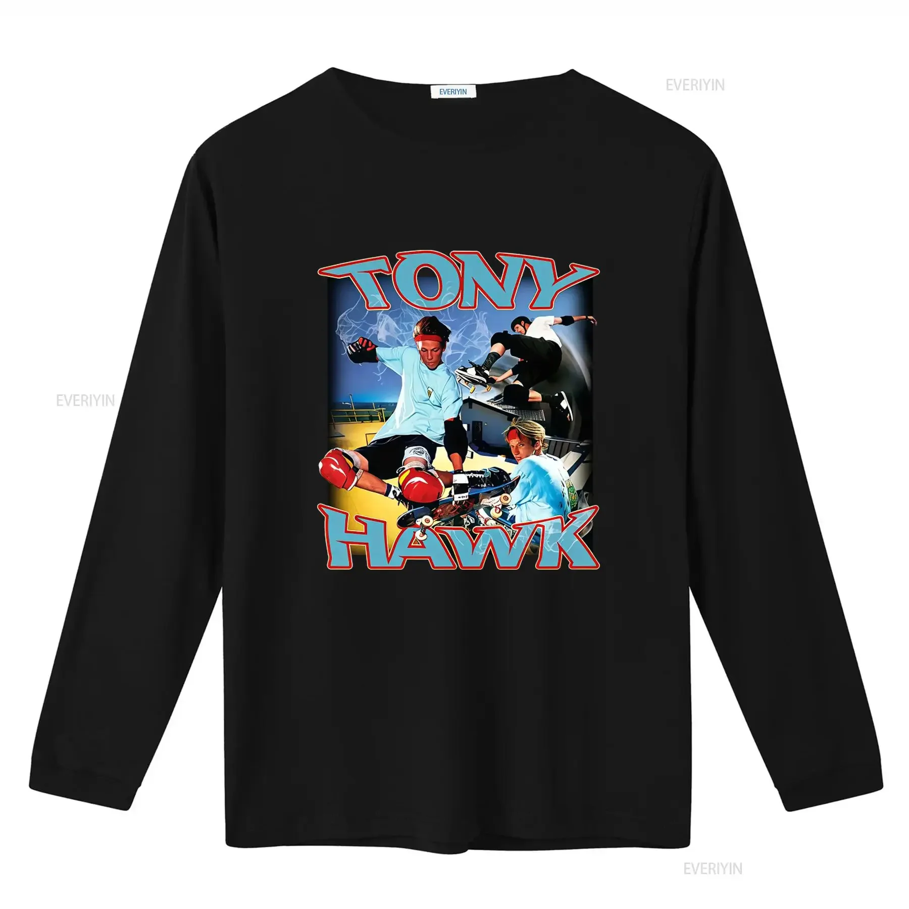 Tony Hawk Vintage Style Skateboarding Rap T Shirt for Men vintage Washed graphic homme streetwear Stylish fashion Slightly