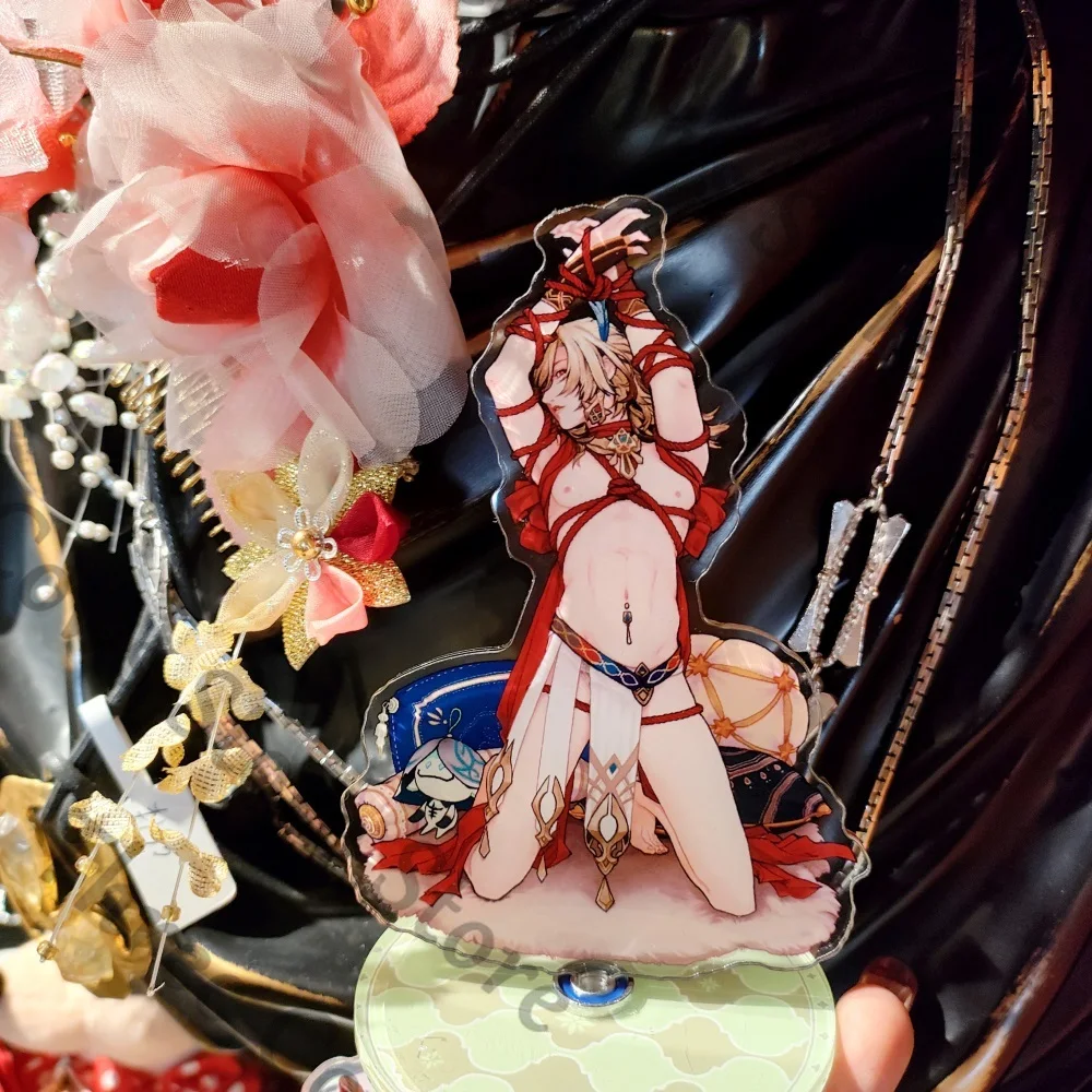 أنيمي جينشين تأثير الهيثم كافيه تأثيري الاكريليك هزة مقاتلة الوقوف الشكل الكرتون تدوير علامة حلية هدية الكريسماس عيد الميلاد #1