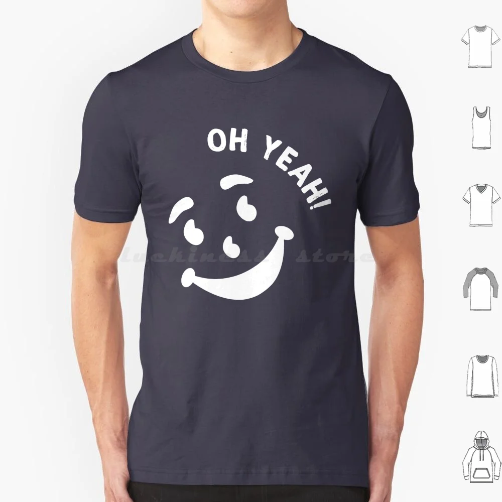 Camiseta divertida de chico Oh Yeah Retro Vintage para hombres, mujeres y niños, 6xl, Kool Aid Kool Aid Man, Koolaid Drink Oh Yeah Koolaid Man Cool Funny