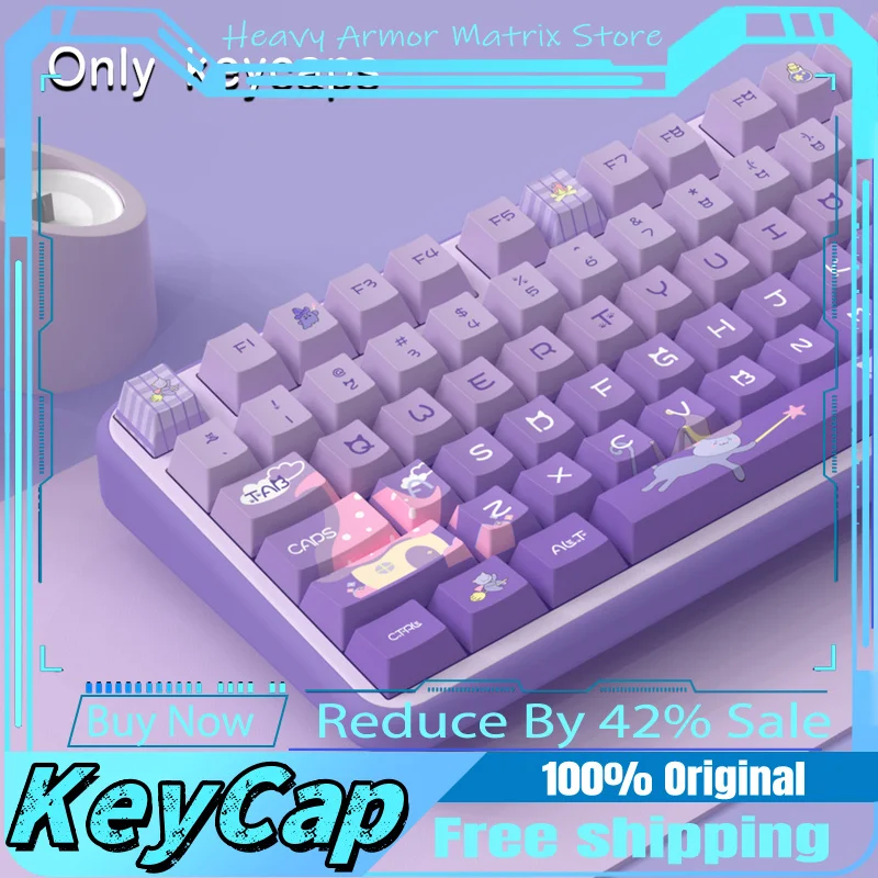 

Magic Cat Theme Keycaps 135/158 Keys Cherry/Mca Profile Pbt Mechanical Keyboard Cute Anime Cartoon Gaming Office Gift Keycap