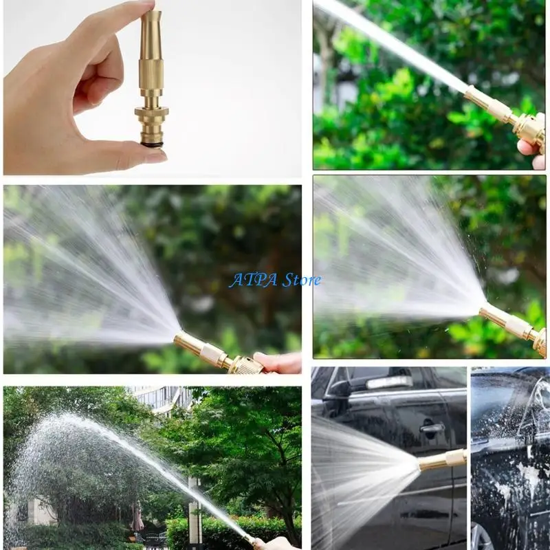

U13C Hose Nozzle for Car Washing Gardening Replacement Adjustable Brass Nozzle Heavy Duty High Pressure Nozzles