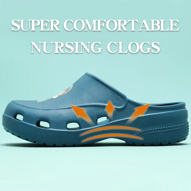3CM Platform Scrub Clogs Ultra Soft Medical Slippers Surgical Shoes Anti Slip Laboratory Dentist Nursing Clogs 5X03-16 image 5