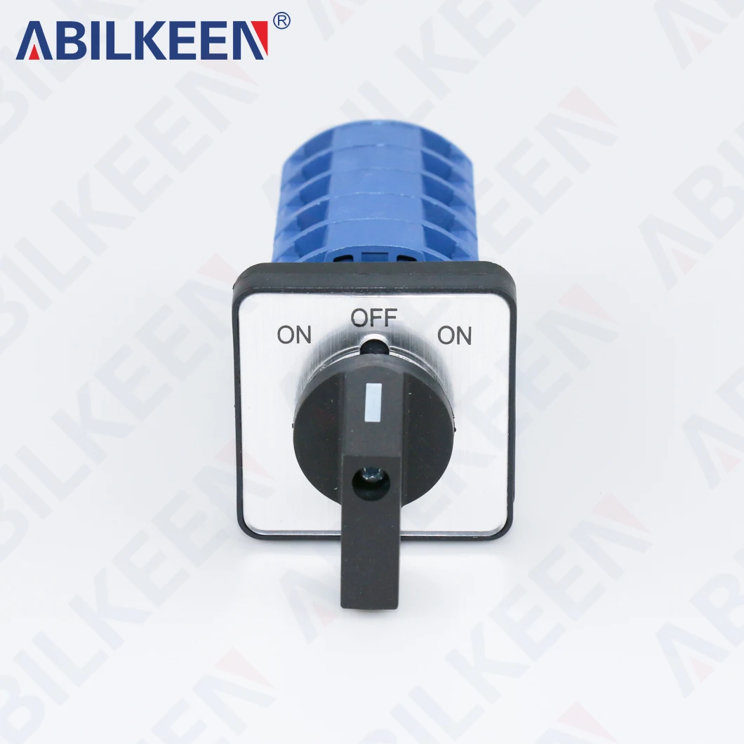 ABILKEEN ON-OFF-ON Power Conversion Switch Three Gears Rotary Knob CAM Switch 440V 20A Load with 5 Section 20Pin Terminal