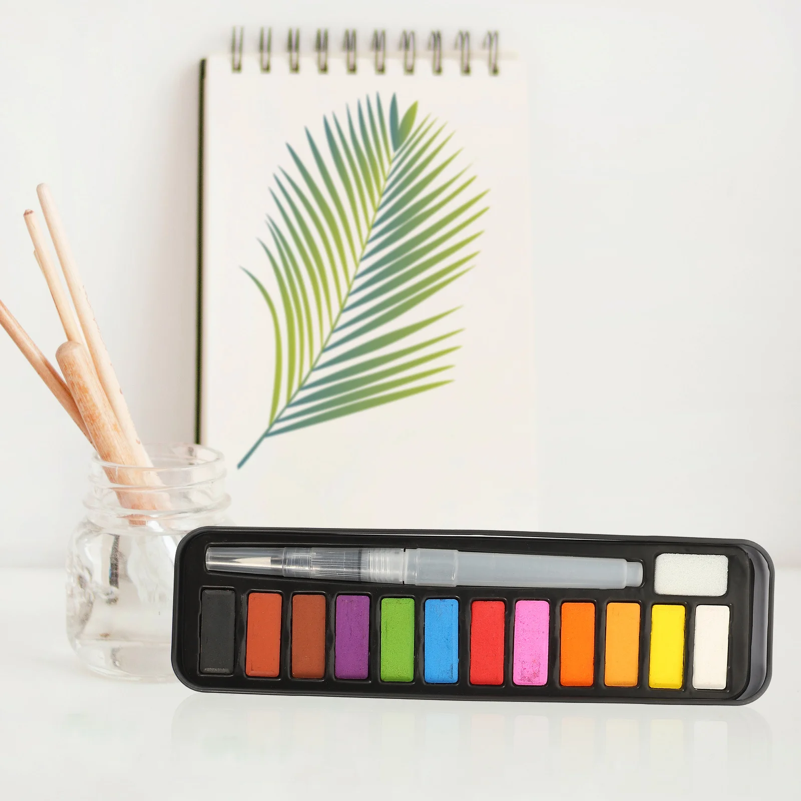 

Professional Solid Watercolor Pigment Kit Premium Non-Fading Graffiti Paint DIY Painting Tool Art Supplies for Students