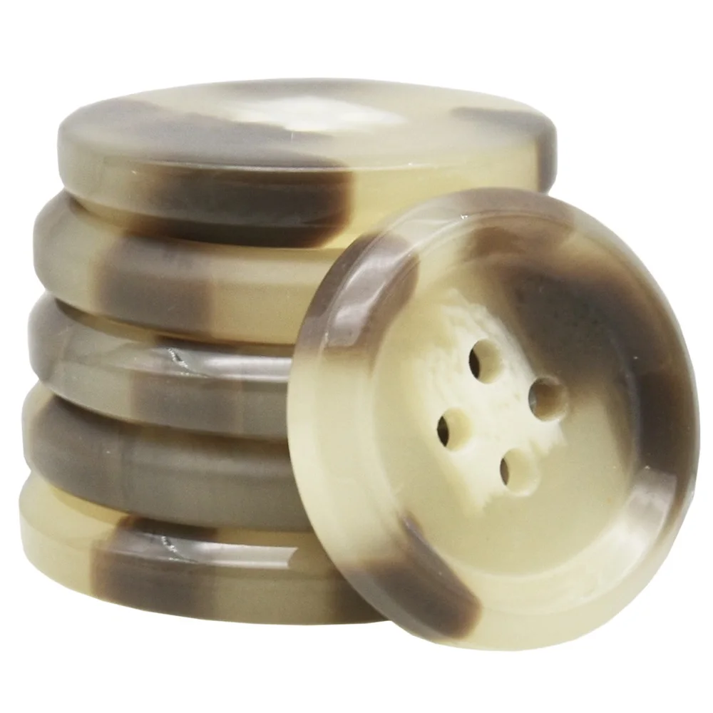10PCS/30PCS Resin Round Piping Suit Buttons 4 Holes 18mm-30mm Sewing Accessory for Shirt Windbreaker Clothing Pattern Button view 3