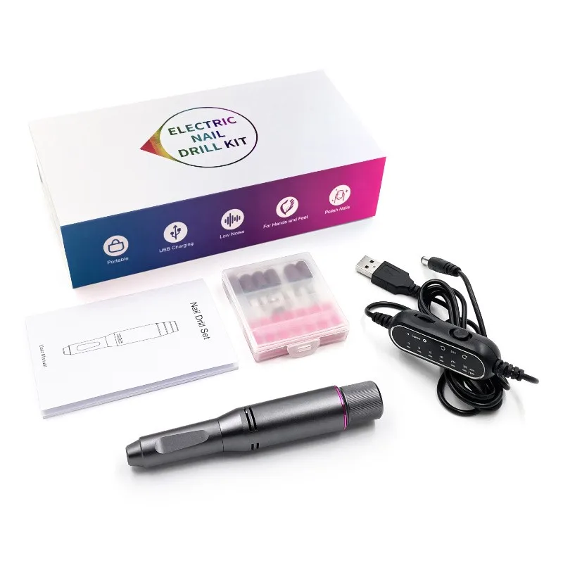 Rechargeable Nail Drill Machine 25000 RPM Convenient Cordless Professional Electric Nail Drill