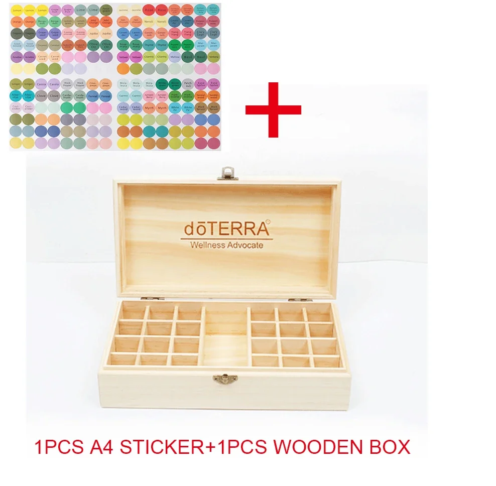 Essential Oil Storage Wooden Box 25 Compartment Storage Box 15ML 24+1 Compartment Essential Oil Display Box