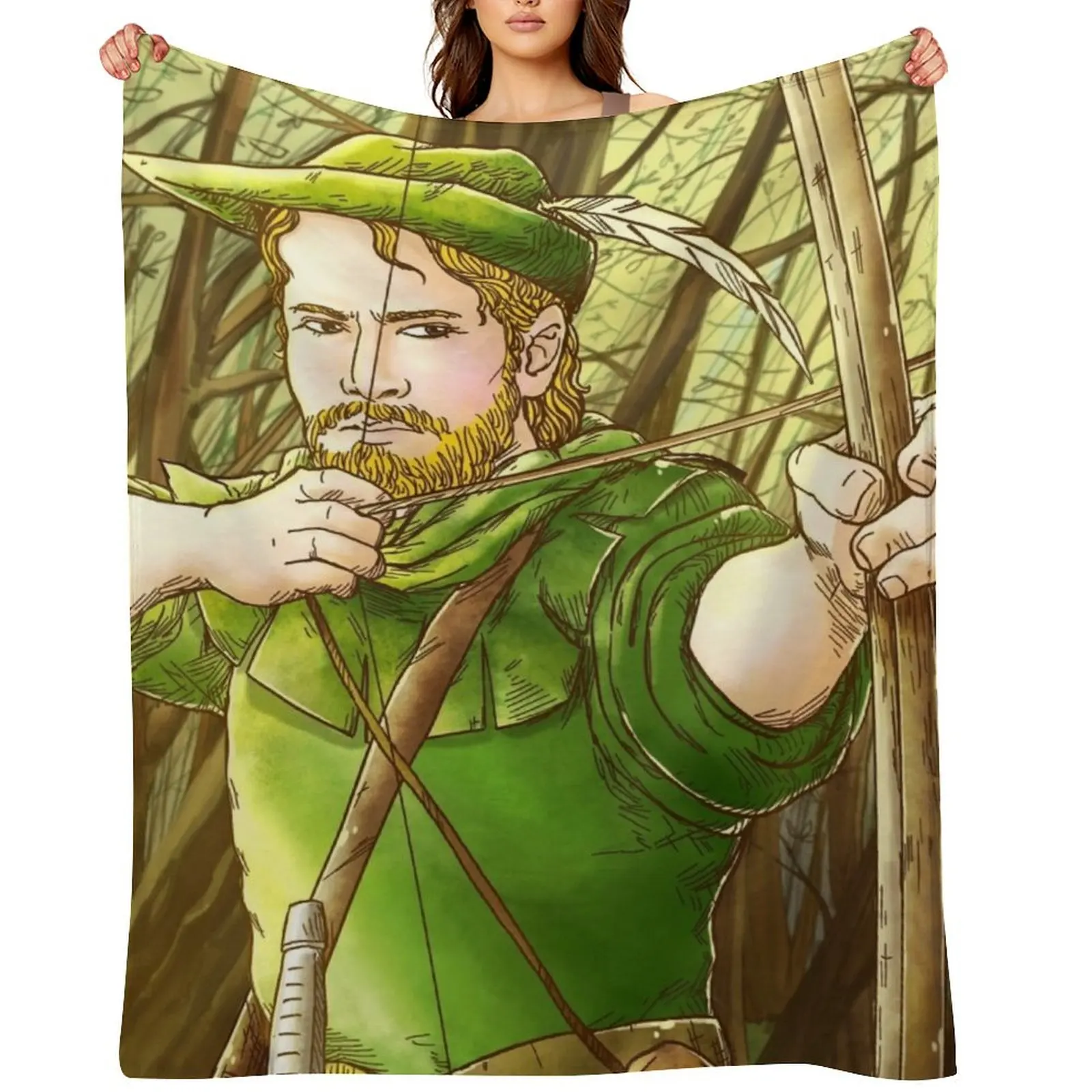 

Robin Hood, The Legend Throw Blanket Kid'S Extra Large Throw Soft Beds cosplay anime Blankets