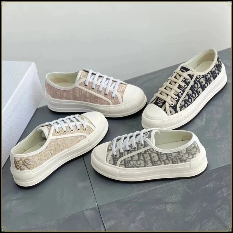 

Breathable Classic Letter Canvas Shoes Thick Bottom Elevated Sole Versatile Ladies Casual Board Shoes