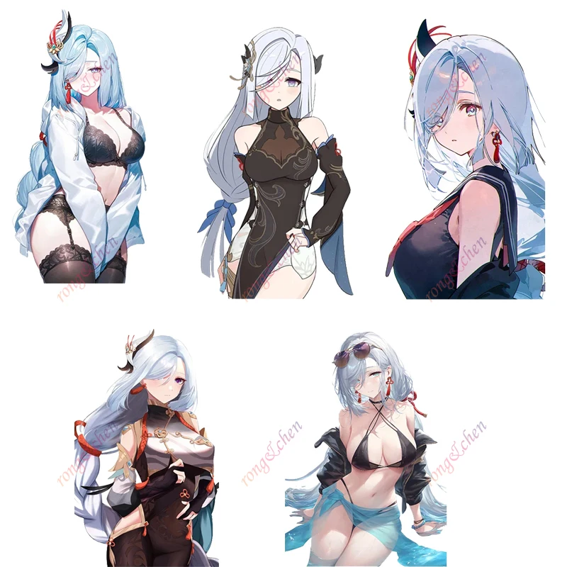 

Sexy Girl Car Sticker Shenhe Genshin for Car Motorcycle Racing Helmet Laptop Trunk Body Car Window Surfboard PVC Vinyl Decals
