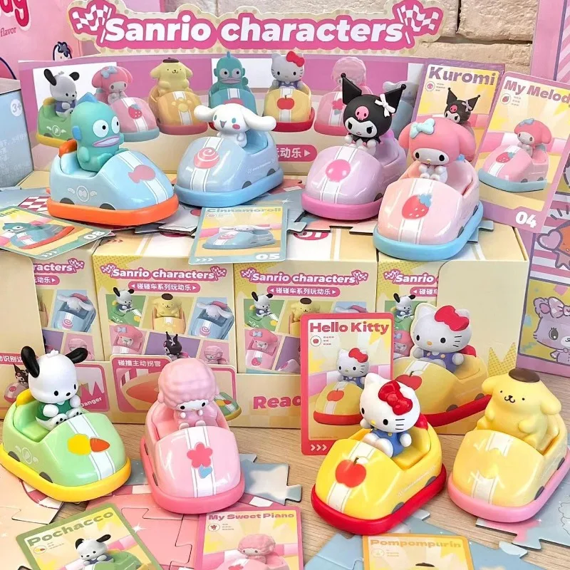 

Sanrio аниме бампер автомобиль серии глухая коробка модный и милый Hello Kitty Kuromi My melody игрушечный орнамент кукла Сюрприз подарок