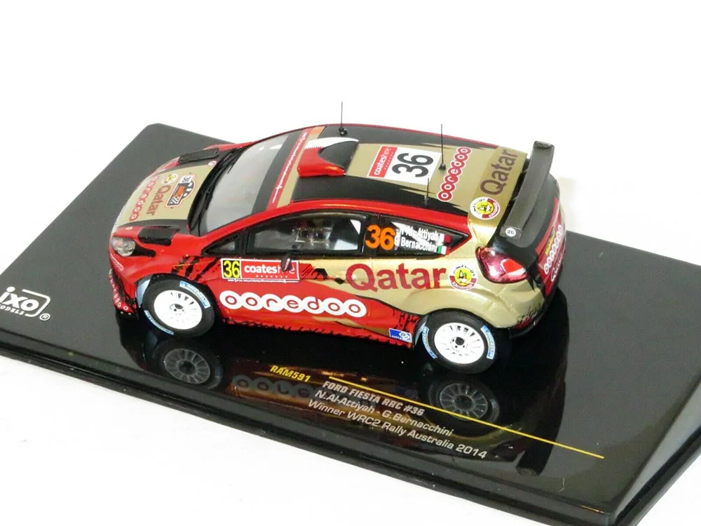 NEW IXO 1:43 Scale Fiesta RRC Qatar Winner WRC2 2014 Rally Racing Cars Diecast Model Toys for collection gift