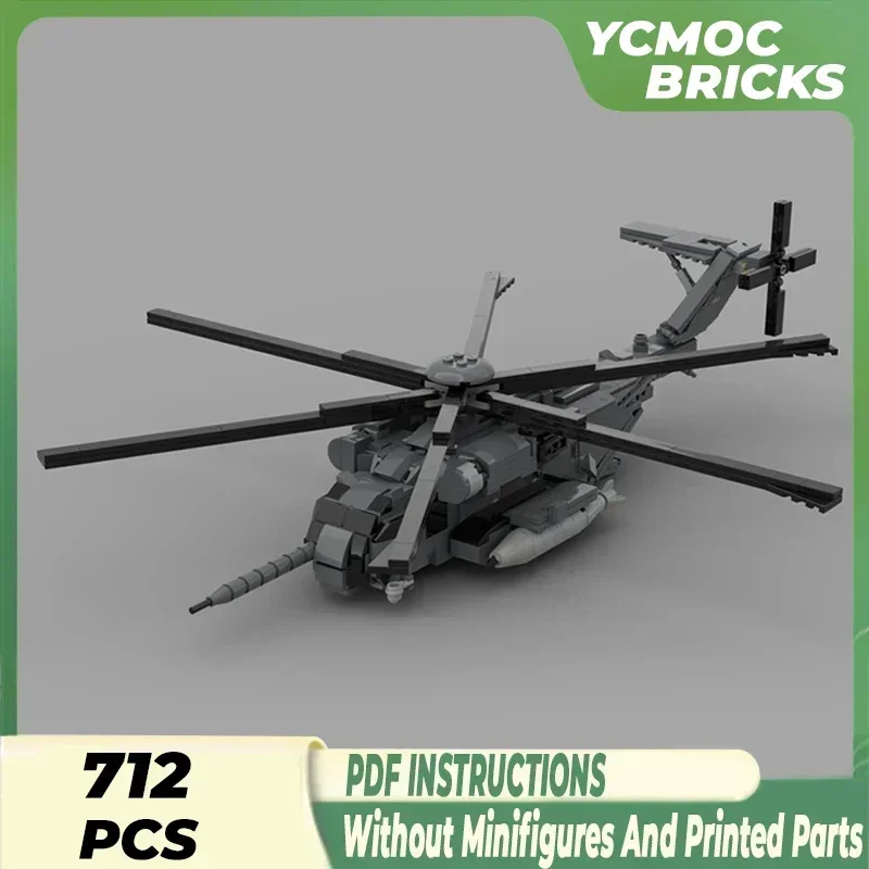 Military Model Moc Building Bricks CH-53E Super Stallion 1/72 Fighter Technology Blocks Gifts Christmas Toys DIY Sets Assembly