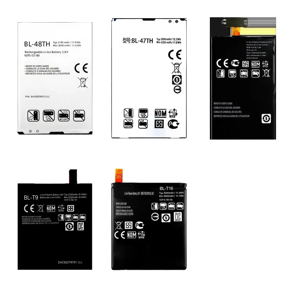 Аккумулятор 2100-3500 мАч для LG Google 5 Nexus 4 5, G D820 D821, E980, Eclipse Flex 2, Optimus LTE Pro 4G (BL-T8, BL-48TH, BL-47TH)